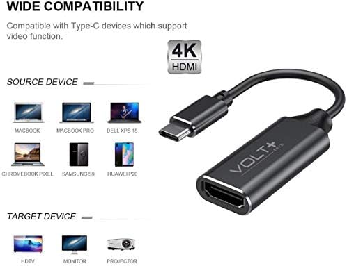 Работи от комплекта на VOLT PLUS ТЕХНОЛОГИИ 4K, HDMI USB-C е съвместим с професионален водач LG 16T90Q-K. ADB8U1 с цифрово