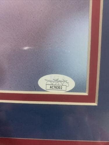 Хари Карсън подписа автограф Гиганти 16x20 снимка в рамка JSA - Снимки NFL с автограф