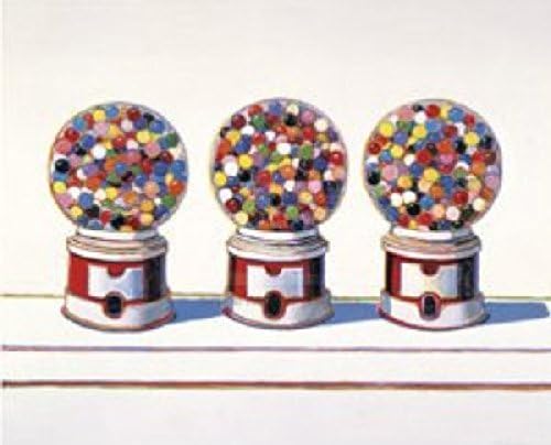 Три машини, 1963, Уейн Тибо, Дъвка Дъвките Candy Kid, Детски плакат, на Общия размер на 11x14, размер на изображението