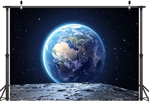 LYWYGG 7X5FT Вселената Фон на космоса Земната Повърхност Снимки Декори Планета Звезди Следи от Деца Астронавт Парти Фон