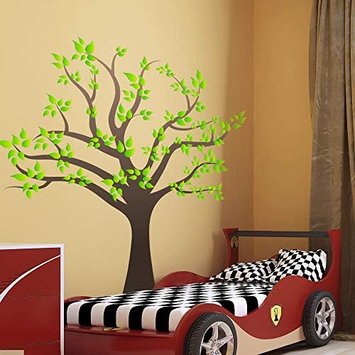 RW-1080 3D Стикери за стена със Зелено Дърво, Семейна Фотография, Стикер на стената с Дърво, Сменяеми Тапети Направи