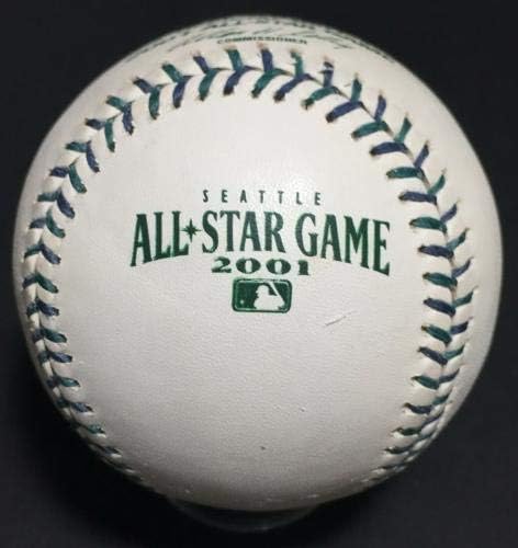 Ичиро подписа Договор на бейзболен мач на звездите 2001 г. с Автограф начинаещ MVP на РОЙ PSA COA - Бейзболни топки с
