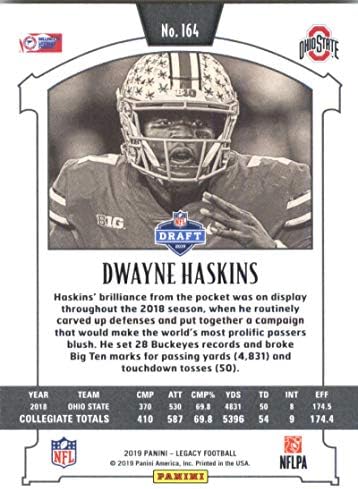 Наследство NFL 2019 164 Дуейн Хаскинс, нов щата Охайо, Официалната футболна карта Панини