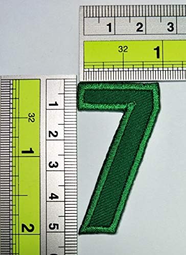 ПАРИТА 2 ИНЧА. Зелени № 5 Училищна апликация с буквата 5, Бродирана на желязо, Нашивка за Дънкови якета, Раница, Икона