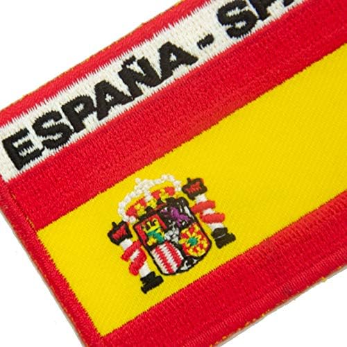 A-ONE -Segovia Топла Кожена Бродирана Апликация + Желязна нашивка с Флага на страната на Испания + Икона с Националната Емблема на Испания за Пътна Дрехи, Чанти, Раницата ??