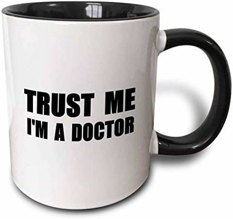 3dRose Доверься ми, аз съм Доктор по медицина или Доктор Хумор, Подарък чаша за забавна работа, 1 Брой (опаковка от 1),