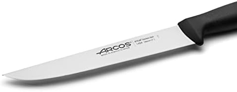 Кухненски нож ARCOS 7 Инча от неръждаема стомана Nitrum. 130 гр. Ергономична дръжка от полиоксиметилена с помпоном и острие с диаметър 190 мм Сериал Менорка. Точно рязане и д?