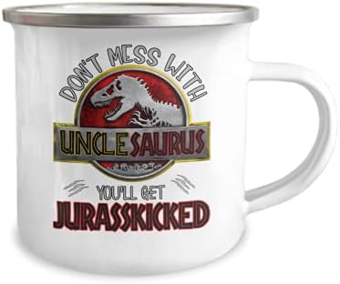 Чаша за лагерен огън с дядюшкиным динозавром Съм Каша With Uncle Jurasskicked Забавна идея за Рожден Ден, Коледа, Деня