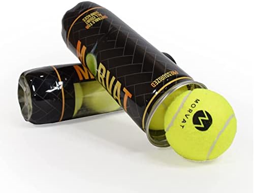 Тенис топки Morvat Professional – Силни топки за тенис под налягане, Жълти, Пухкава топки за тенис, комплект топки за