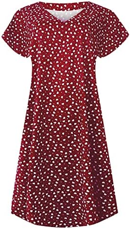 Женствена рокля Fragarn в стил Бохо, Женски Лятото Ежедневното Модно Свободно Рокля с Къс ръкав и V-образно деколте с