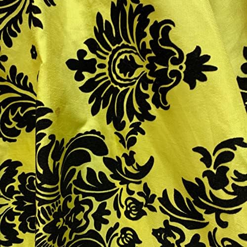 Жълт тафт Amanda с черна кадифена флокированной дамасской кърпа Парцела - 10078