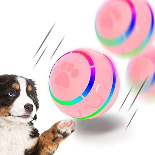 Топка IFurffy Albena за кучета, Интерактивни играчки за кучета, Здрав Автоматичен Катящийся Топката с led светкавица