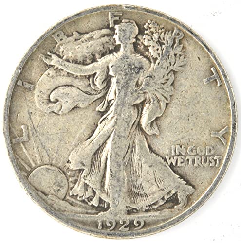 Сребърна монета в полдоллара Шагающая свобода 1916-1947 години на освобождаването. Красива монета от сребро в САЩ 90