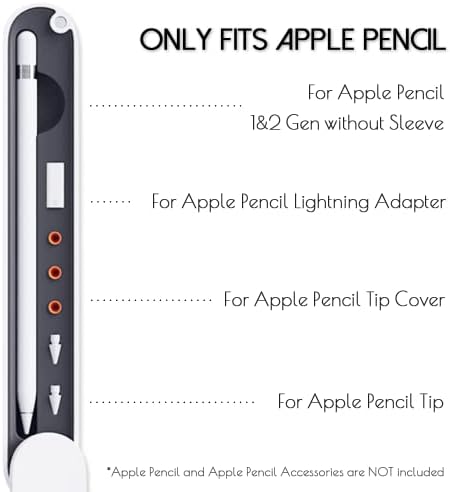 Калъф за носене на Apple Pencil 2-ро поколение и 1-во поколение - Кутия за съхранение с въртяща се магнитна капак за