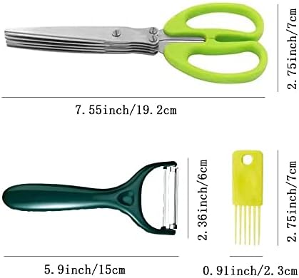 Ножица за трева Lafresh кухненски ножици белачка Кухненски ножици маруля ножици за рязане на салати и за готвене пресни