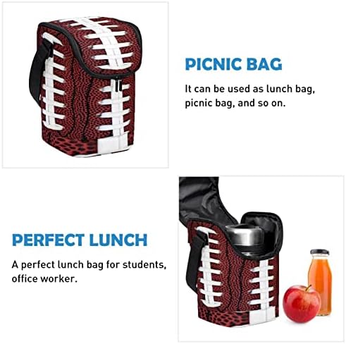 Дамски Чанта за обяд GUEROTKR, Кутия за Обяд за мъже, Дамски Кутия за Обяд, текстура американски футбол с червено модел