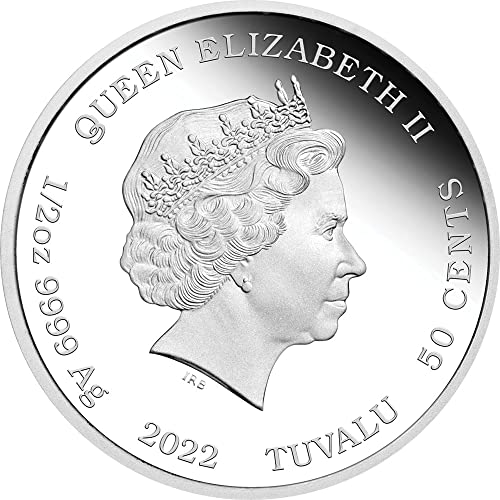 2022 ДЕ Джеймс Бонд 007 PowerCoin Агент 007 Спектър на Утехата Сребърна Монета От 50 Цента Тувалу 2022 Доказателство