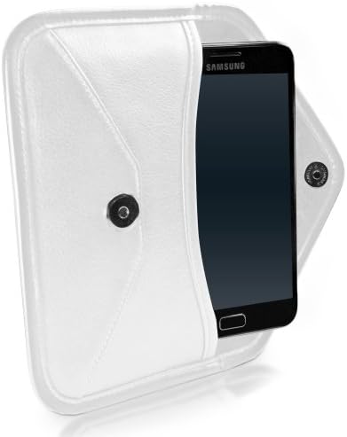 Калъф BoxWave за LG G8 ThinQ (Case by BoxWave) - Луксозен Кожен калъф-месинджър, Дизайн своята практика-плик от изкуствена