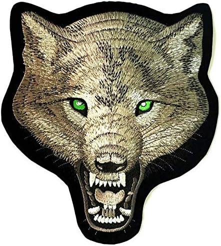 Нашивка Portal Lone Wolf 9-Инчов Колоездач С Големи Бродирани Нежната Аппликацией от Шенилна