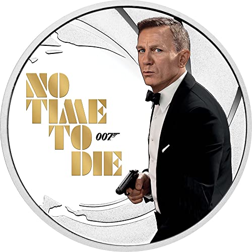 2022 ДЕ Джеймс Бонд 007 PowerCoin Няма време да умре Агент 007 Сребърна Монета От 50 Цента Тувалу 2022 Доказателство