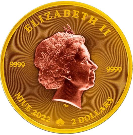 2022 DE Модерна Възпоменателна Монета PowerCoin Shamrock Позлатена Сребърна Монета 1 Унция 2 $ Ниуе 2022 BU Брилянт Без