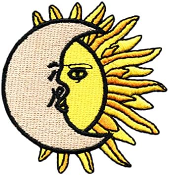 Нашивка с Бродерия във формата на Слънцето и Луната, Иконата с Бродерия, Значка на Чужденец, Кръгла Шапка, Икона, Аксесоари