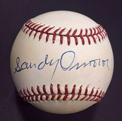 Санди Аморос Подписа Бейзболни топки на 1955 г. Бруклин Доджърс WS NL РЕДКИ MINT Auto JSA LOA - Бейзболни Топки с автографи