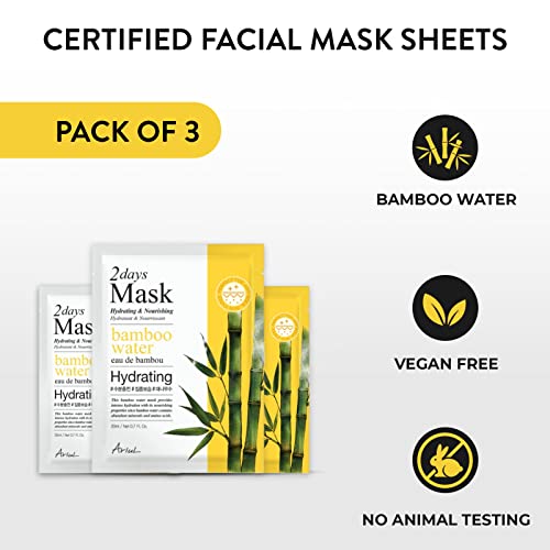 Ariul 2 дни Bamboo Sheet Mask – Питателна корейски грижи за кожата Подходящ за всички типове кожа, Веганские и овлажняващи