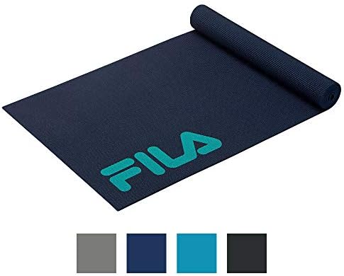 FILA Accessories килимче за йога - Класическа подложка за упражнения, с каишка за носене на ръка за практикуване на йога,