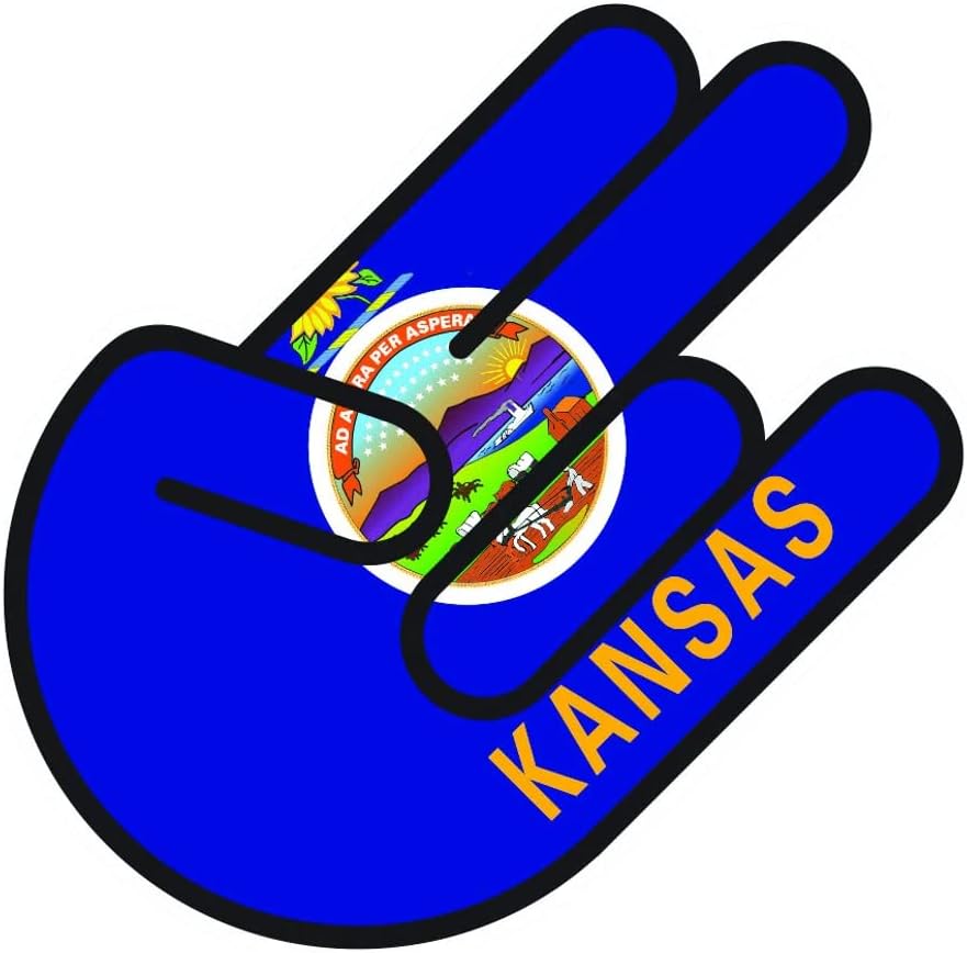 Стикер Kansas Отвратително залепващ Винил Kansan KS - C2498 - стикери Размер 6 инча или 15 см